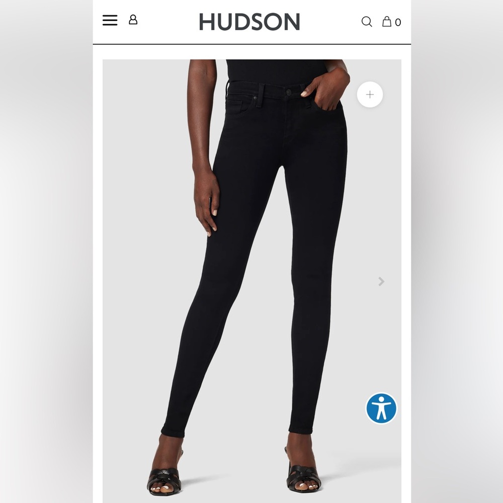 HUDSON - NICO MIDRISE SUPER SKINNY JEAN - SIZE 28